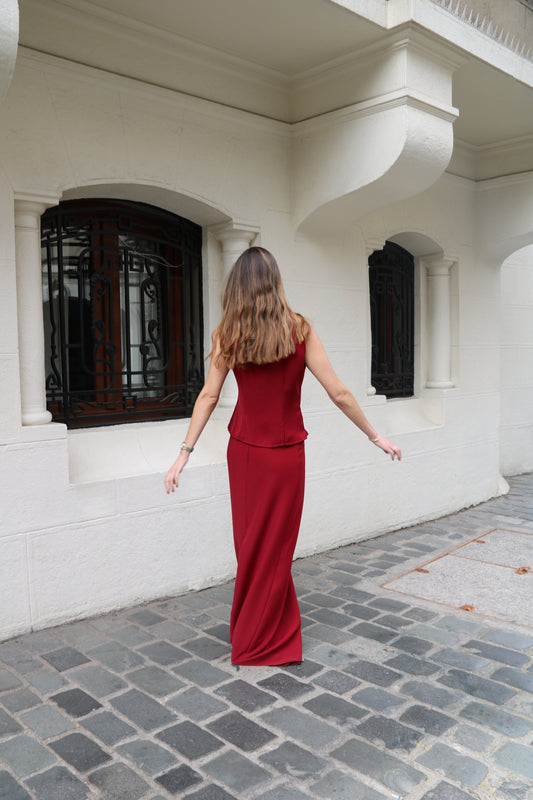 Top rojo manuela