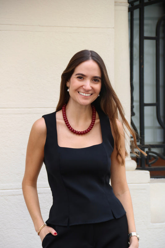 Top negro manuela