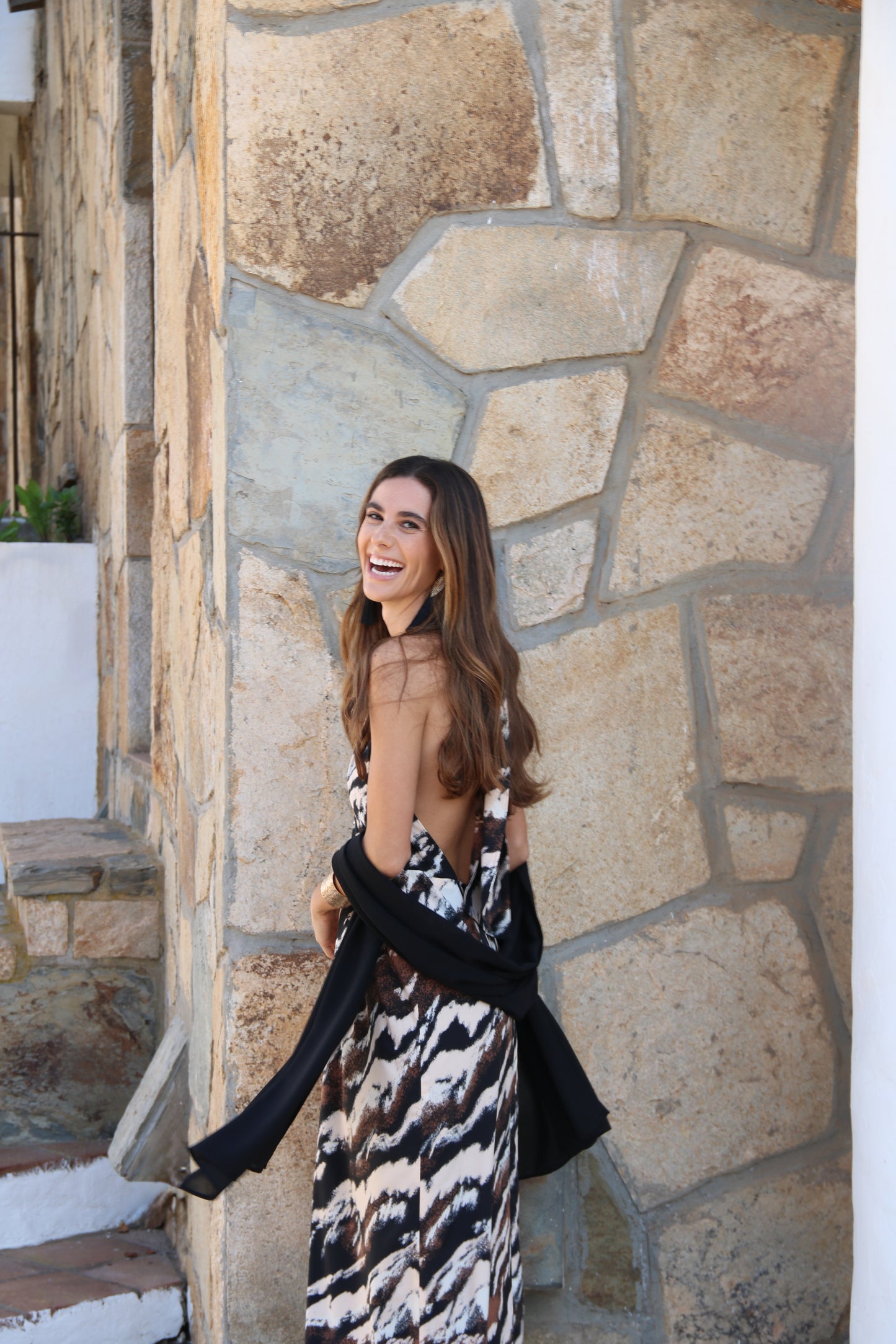 Vestido largo print petra