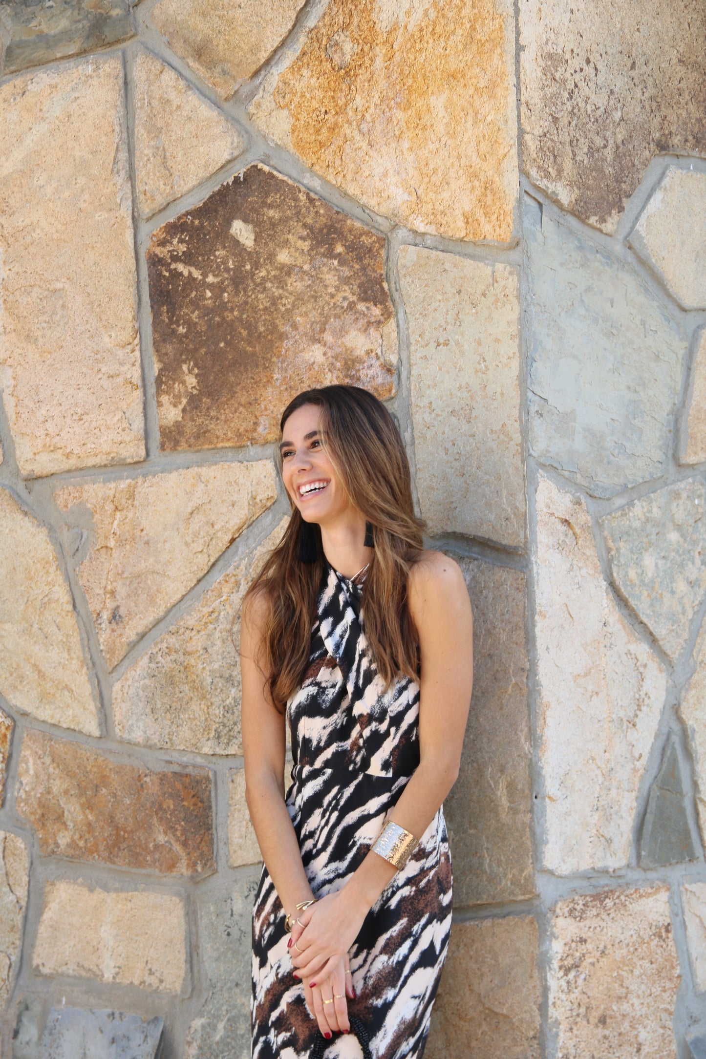 Vestido largo print petra