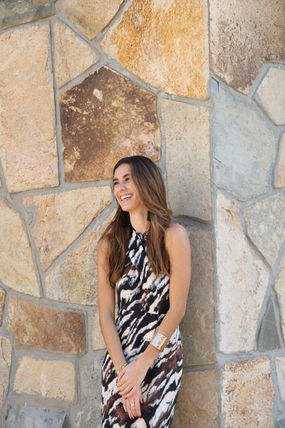 Vestido largo print petra