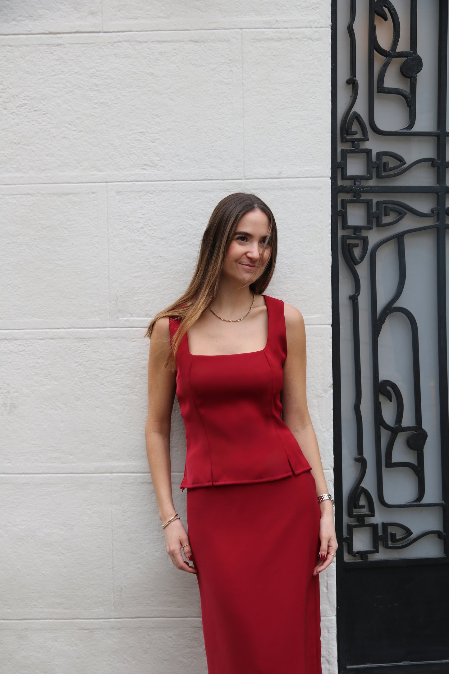 Top rojo manuela
