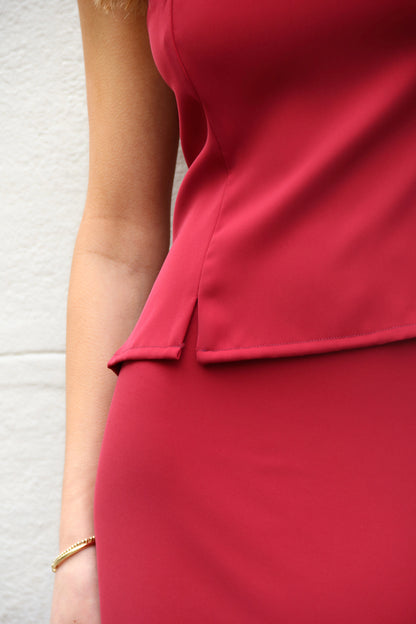 Top rojo manuela